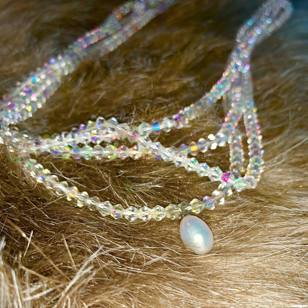 Swarovski crystal water Pearl necklace